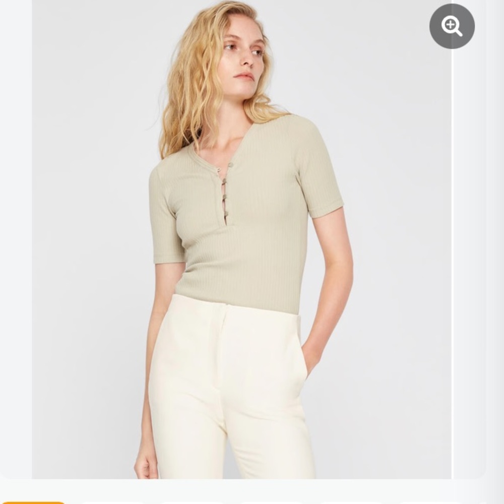 New Club Monaco Button Detail Tee Top